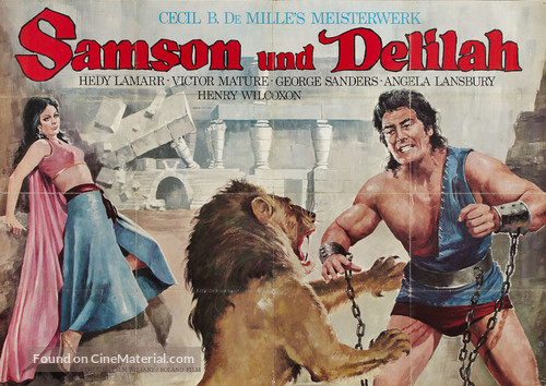 Samson and Delilah - German Movie Poster