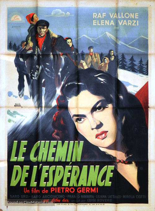 Cammino della speranza, Il - French Movie Poster
