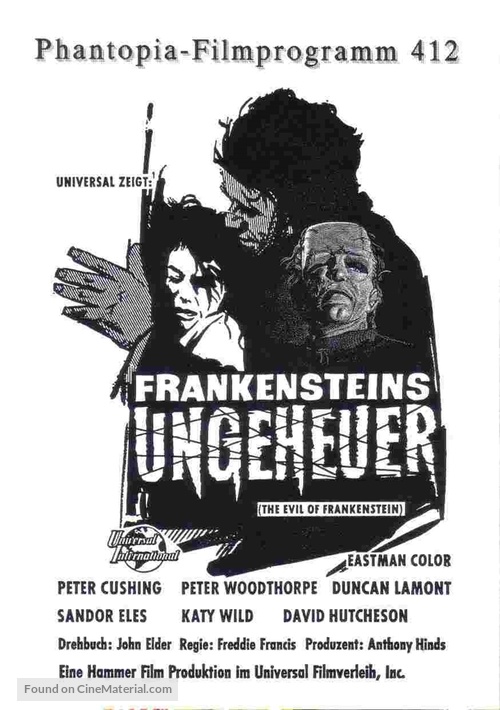The Evil of Frankenstein - German poster