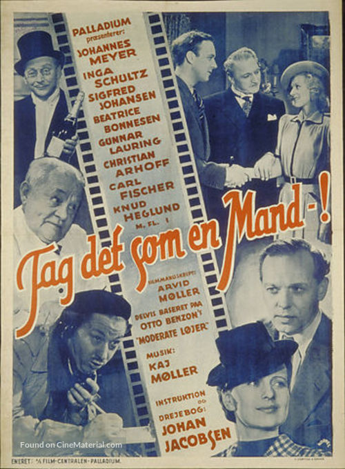 Tag det som en mand - Danish Movie Poster