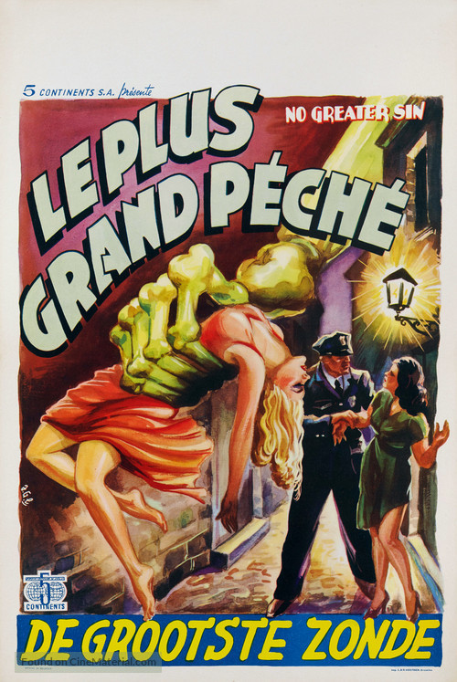 No Greater Sin - Belgian Movie Poster