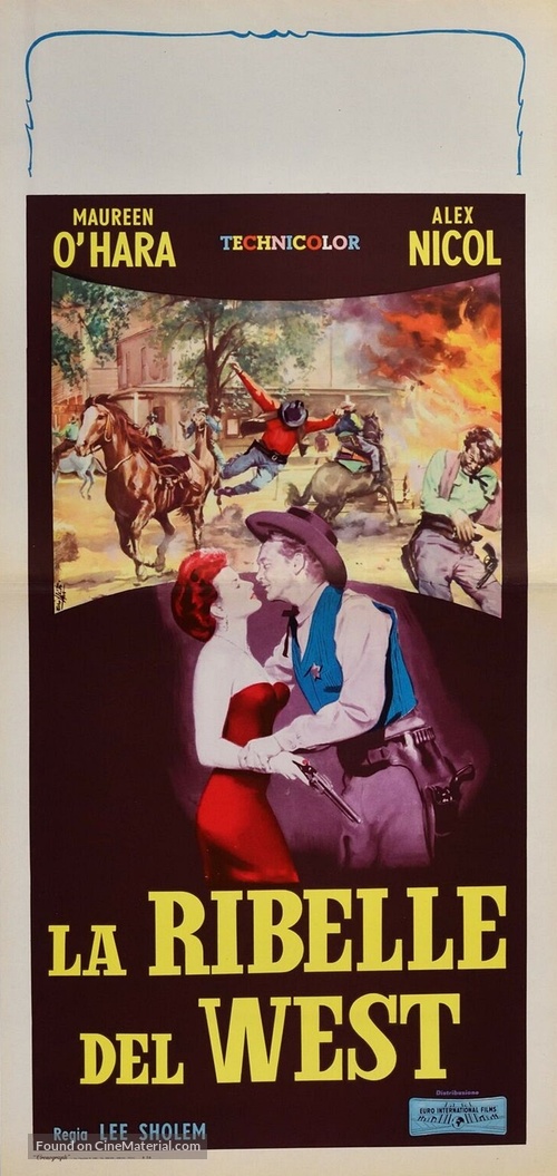 The Redhead from Wyoming - Italian Movie Poster