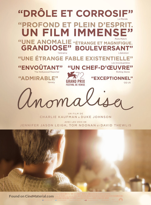 Anomalisa - French Movie Poster