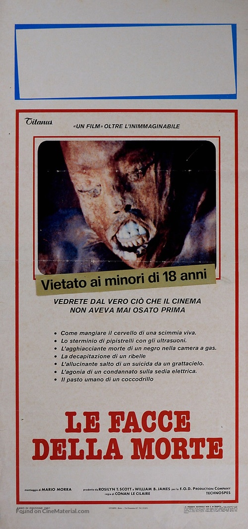 Faces Of Death - Italian Movie Poster