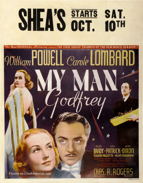 My Man Godfrey - Theatrical movie poster