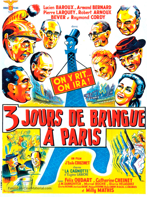 Trois jours de bringue &agrave; Paris - French Movie Poster