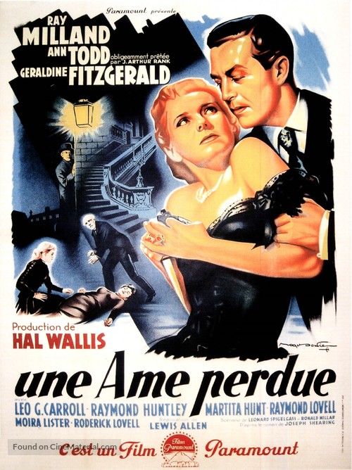 So Evil My Love - French Movie Poster