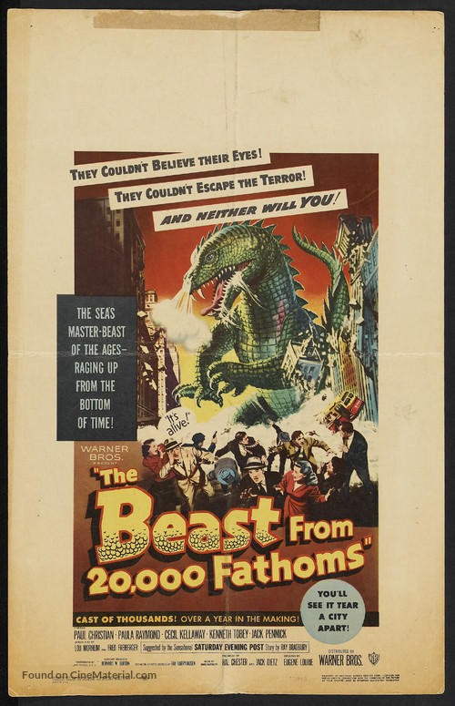 The Beast from 20,000 Fathoms - Movie Poster