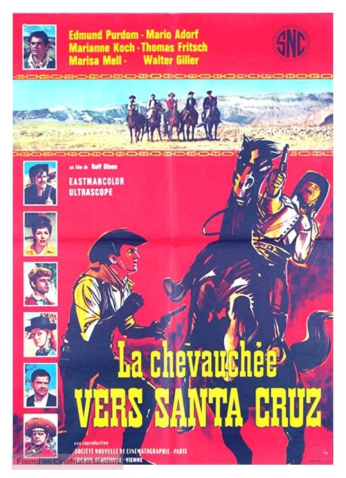 Der letzte Ritt nach Santa Cruz - French Movie Poster