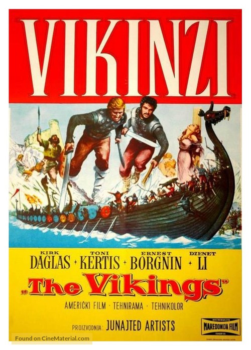 The Vikings - Yugoslav Movie Poster