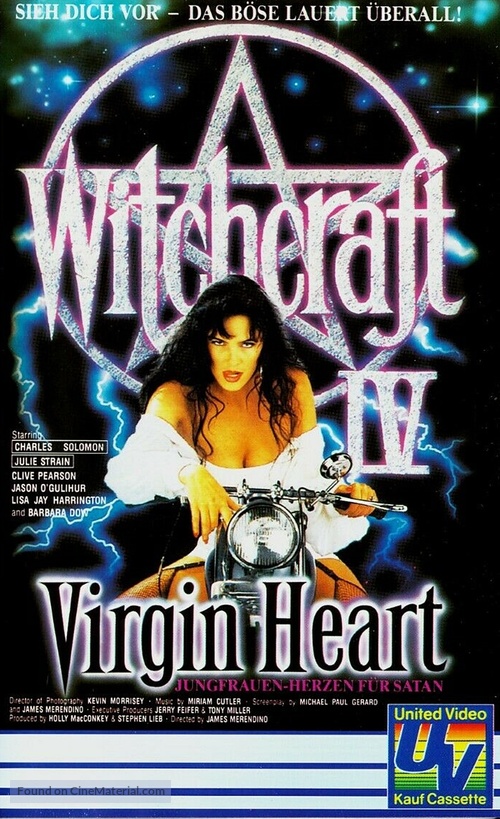 Witchcraft IV: The Virgin Heart - German VHS movie cover