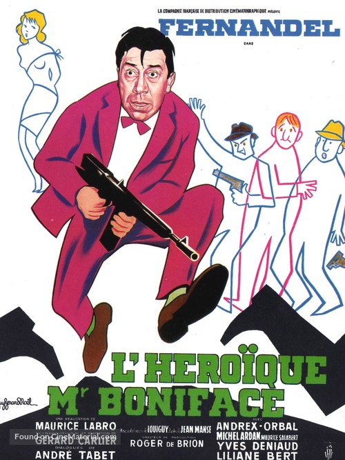 H&egrave;ro&iuml;que Monsieur Boniface, L&#039; - French Movie Poster