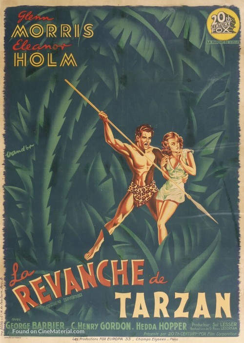 Tarzan&#039;s Revenge - French Movie Poster
