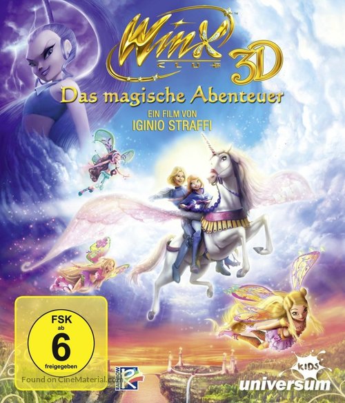 Winx Club 3D: Magic Adventure - German Blu-Ray movie cover