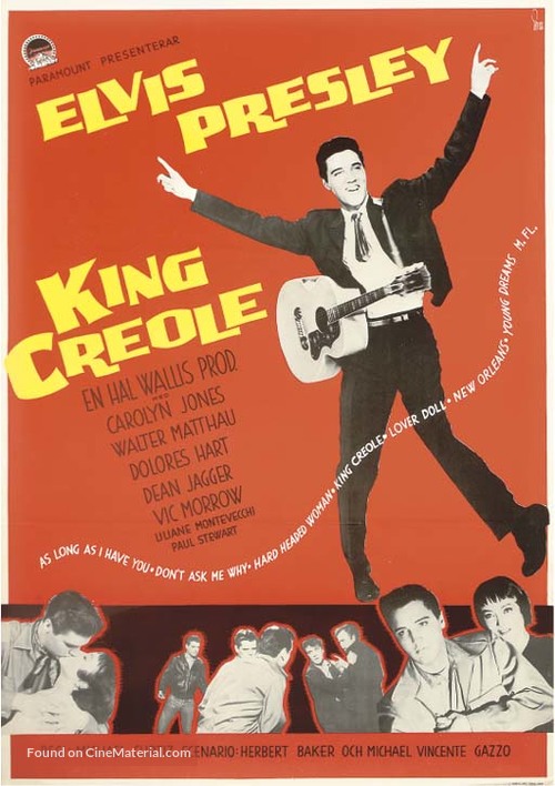 King Creole - Swedish Movie Poster