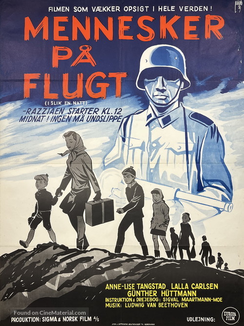 I slik en natt - Danish Movie Poster