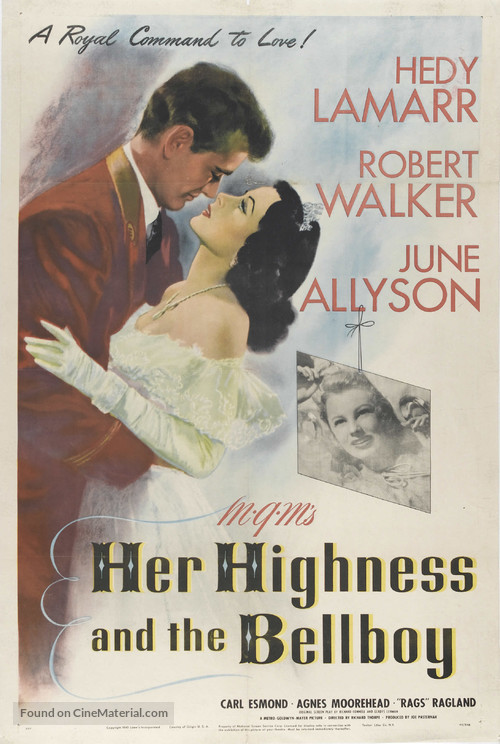 Her Highness and the Bellboy - Movie Poster