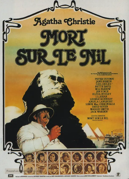 Death On The Nile 1978 French Movie Poster