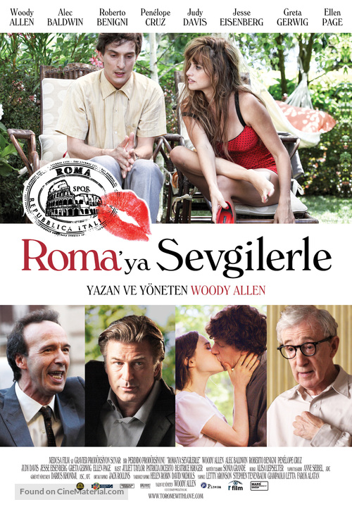 To Rome with Love - Turkish Movie Poster