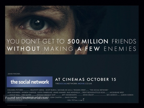 The Social Network - British Movie Poster