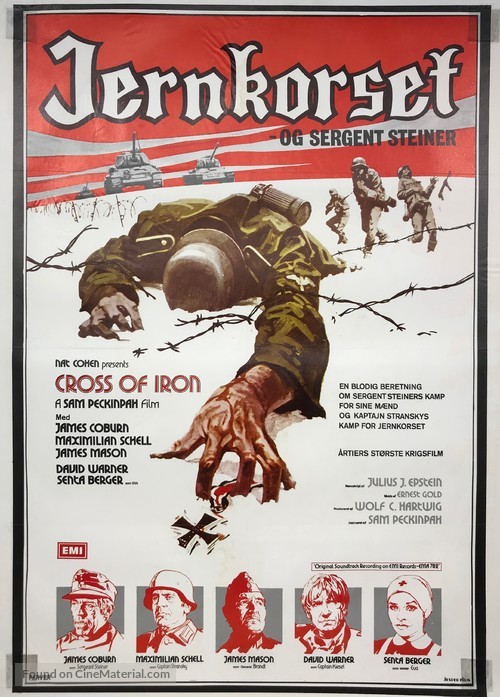 Cross of Iron - Danish Movie Poster