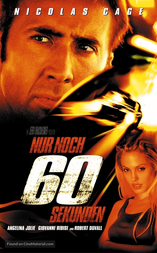 Gone In 60 Seconds - German VHS movie cover