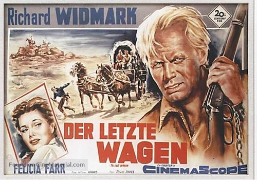 The Last Wagon - German Movie Poster