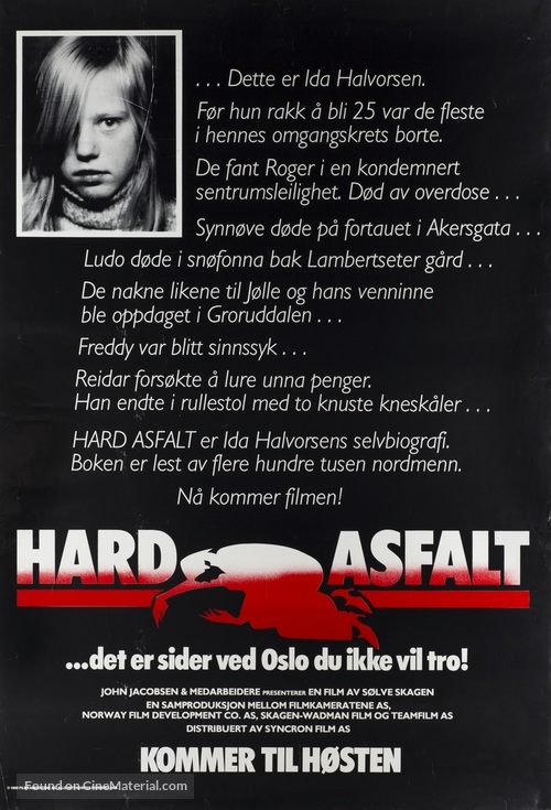 Hard asfalt - Norwegian Movie Poster