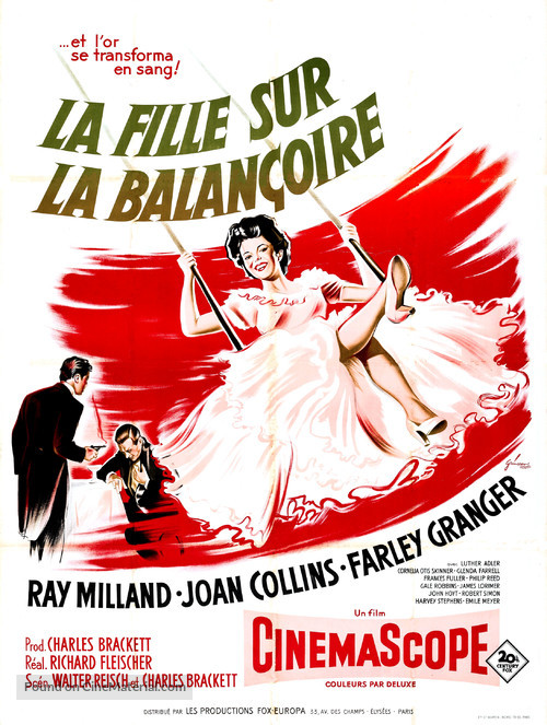 The Girl in the Red Velvet Swing - French Movie Poster