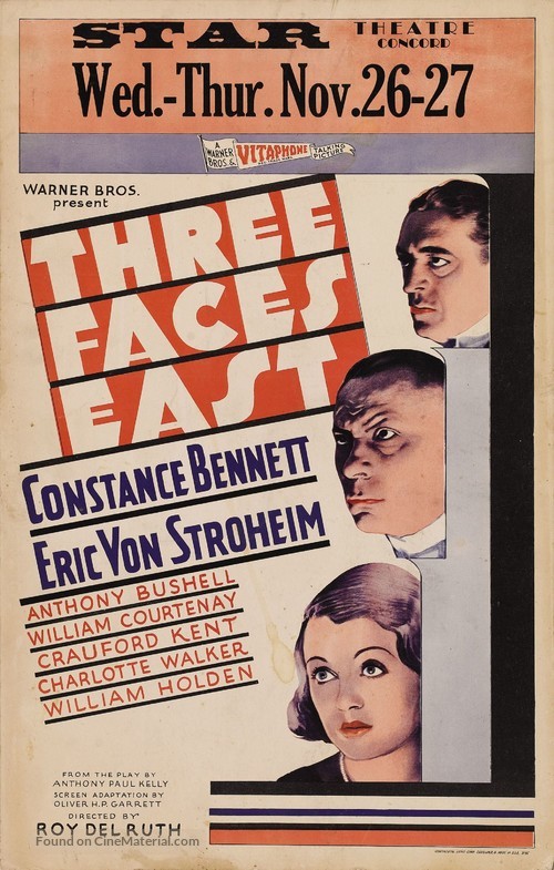 Three Faces East - Movie Poster