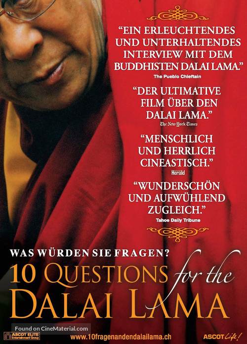 10 Questions for the Dalai Lama - Swiss Movie Poster