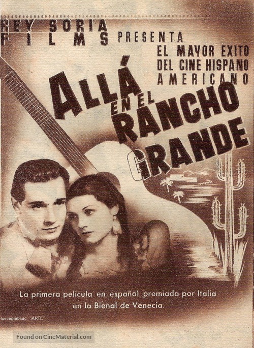 All&aacute; en el Rancho Grande - Spanish poster