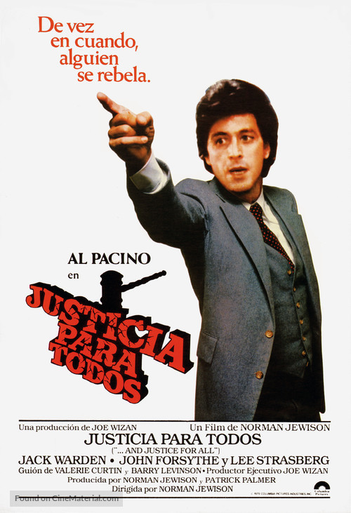 ...And Justice for All - Spanish Movie Poster