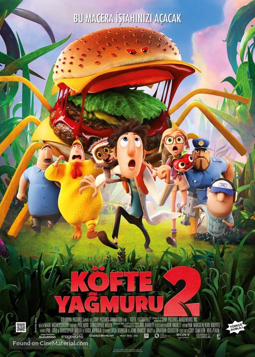 Cloudy with a Chance of Meatballs 2 - Turkish Movie Poster