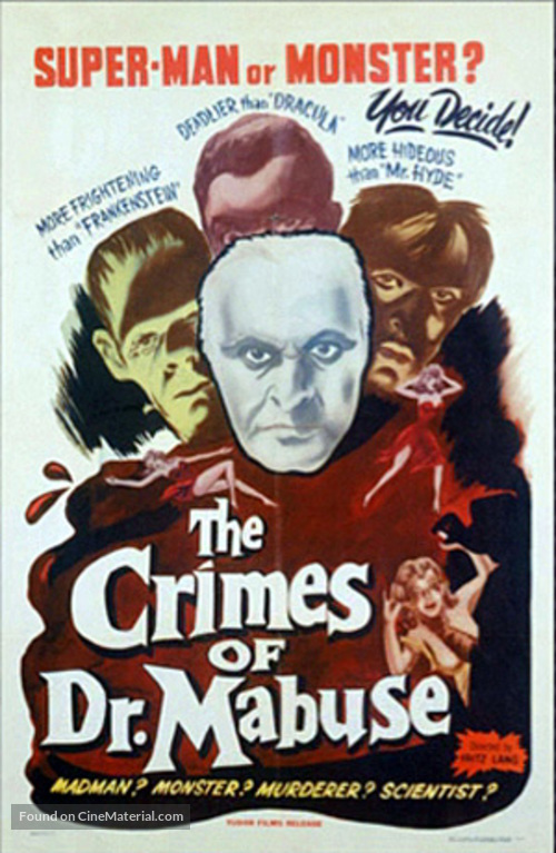 Das Testament des Dr. Mabuse - Movie Poster