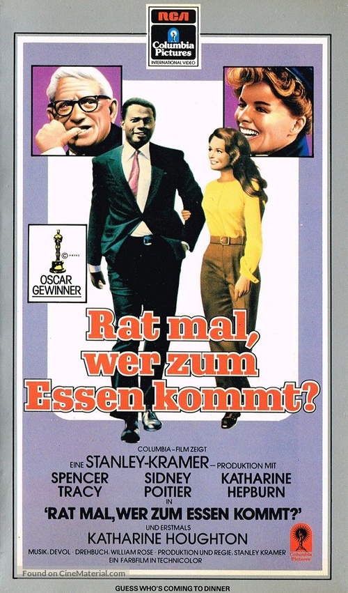 Guess Who&#039;s Coming to Dinner - German VHS movie cover