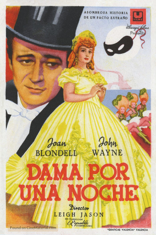 Lady for a Night - Spanish Movie Poster