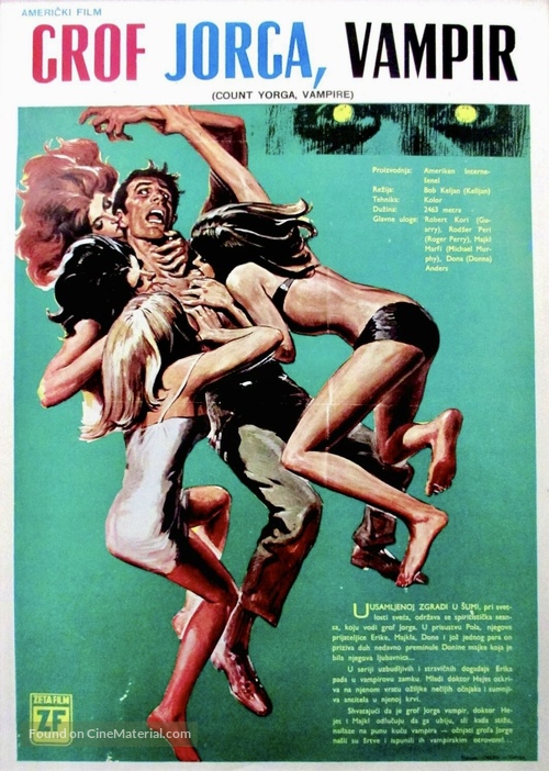 Count Yorga, Vampire - Yugoslav Movie Poster