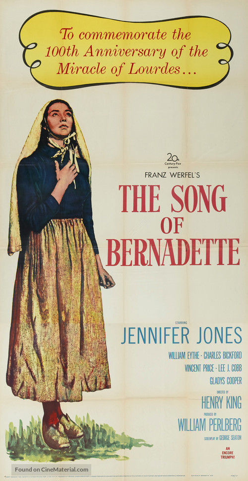 The Song of Bernadette - Movie Poster