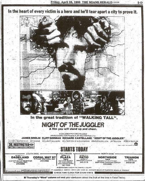 Night of the Juggler - poster