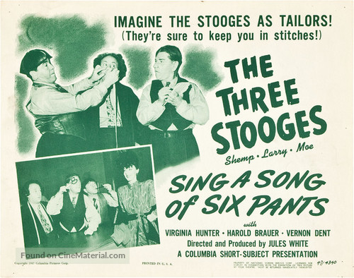 Sing a Song of Six Pants - Movie Poster