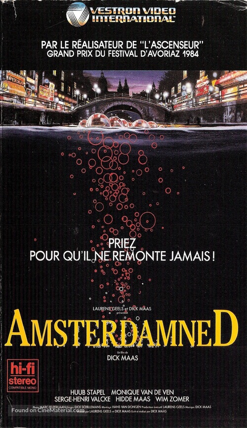 Amsterdamned - French VHS movie cover