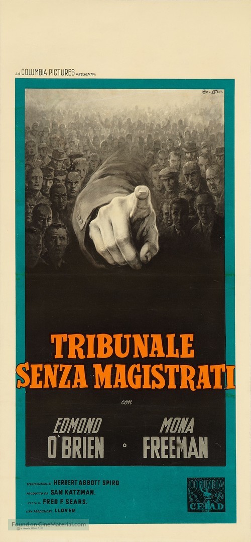 The World Was His Jury - Italian Movie Poster