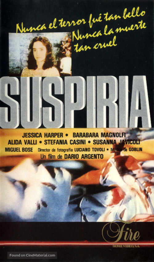 Suspiria - Spanish VHS movie cover