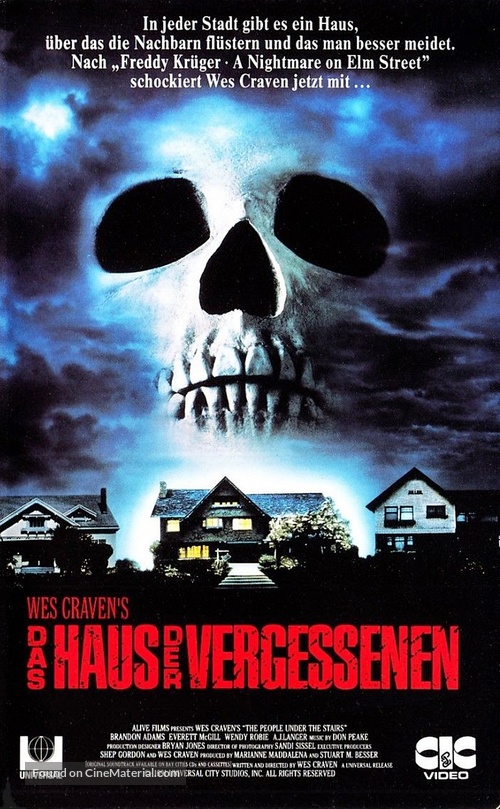 The People Under The Stairs - German VHS movie cover