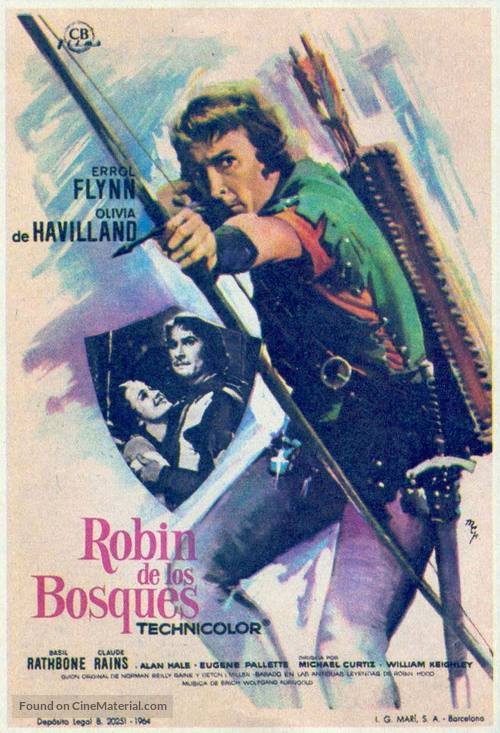 The Adventures of Robin Hood - Spanish Movie Poster