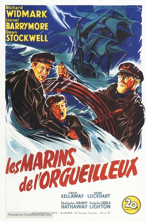 Down to the Sea in Ships - French Movie Poster