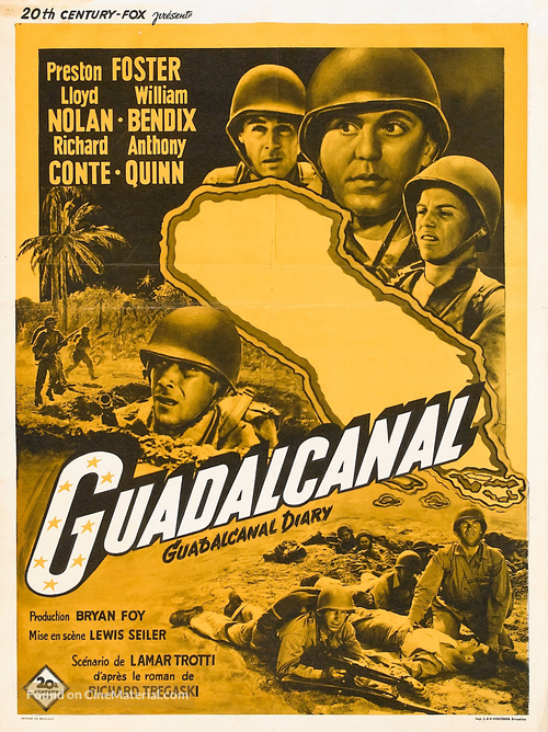 Guadalcanal Diary - Belgian Movie Poster