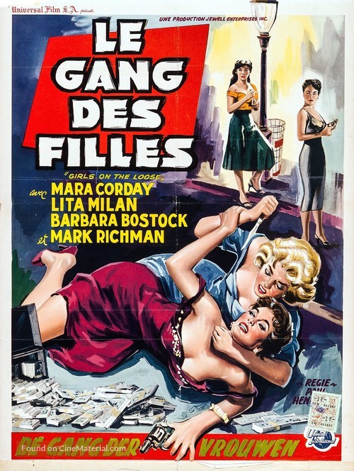 Girls on the Loose - Belgian Movie Poster