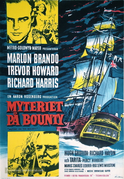 Mutiny on the Bounty - Swedish Movie Poster